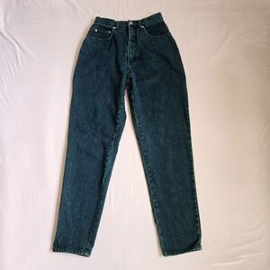 L.A. Blues Vintage Jeans Tapered Green Dyed 100% Cotton 90s 80s Mom Waist 26 in
